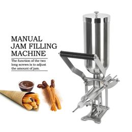 Stainless Steel Jam Filling Machine Manual Chocolate Cream Honey Juice Sauce Filler Machine Frying Churros Pure Chocolate Maker