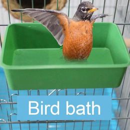 Other Bird Supplies 1pc Water Bath Tub Pet Bowl Parrots Parakeet Birdbath Cage Hanging Small Parrot Food Tray Accessories