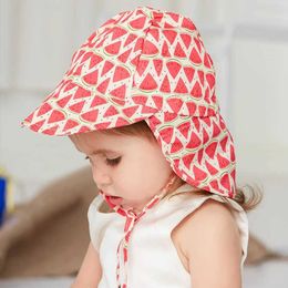 Caps Hats New Baby Summer Sun Hat Baby Girl Boy Hat Cartoon Panama Childrens Hat UV Protection SPF 50+Childrens WX64855