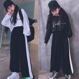 Clothing Sets Spring Teenager Girls Fashion Letter Sweatshirt Pants 2Pcs Outfits Kids Street Dance Costume 4 6 8 10 12 14 Year