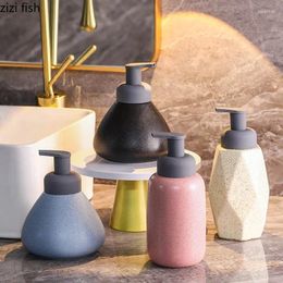 Liquid Soap Dispenser Ceramic Lotion Bottle Bathroom Accessories Hand Wash Shampoo Bottles Shower Gel Household