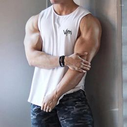 Men's Tank Tops 2024 Bodybuilding Men Gym Fitness Workout Quick-drying Sleeveless Shirt Male Casual Vest Sports Undershirt