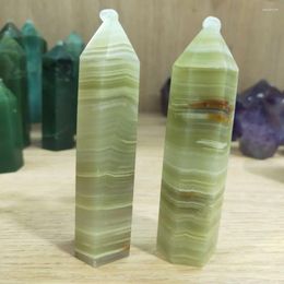 Decorative Figurines 1PC Natural Afghanistan Jade Point Reiki Obelisk Tower Wand Mineral Crystal Healing Stones And Crystals