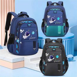 Backpacks Large capacity backpack for boys and girls cartoon astronaut youth backpack waterproof primary school backpack Personalised d240516