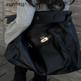 Tote Bag Large Handbags 50cm Customised Soft Leather Internet Red Dark and Explosive Street Style 2024 New Product Versatile Handheld Single Shoulder Crossbody rj