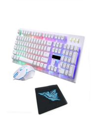 3 Pieces Gaming Keyboard Mouse and Pad Kit USB Wired Backlights Keyboards Illuminating and Suspension Keys 1600 DPI Mouseb G207058209