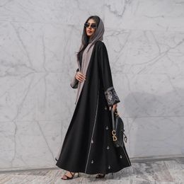 Ethnic Clothing Embroidery Open Abaya Dubai Turkey Kaftan Muslim Cardigan Dresses For Women Casual Robe Kimono Femme Caftan Islam