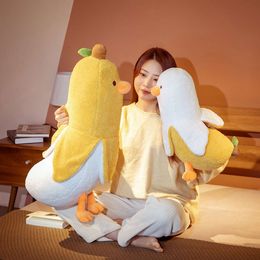 New 1pc 50cm/70cm Creative Banana Duck Plush Toys Pillow Soft Down Cotton Cartoon Sleeping Home Sofa Bed Decoration Girl Gifts