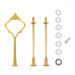 Forks 3 Sets Crown Cupcake Plate Holder Dessert Tower Tray Cake Display Stand Handle Platter For Tea Party