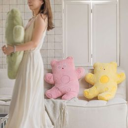 Big Soft Cushion Stuffed Cheese Bear Toys Pillow Kawaii Room Decor Throw Pillows For Girls Friend
