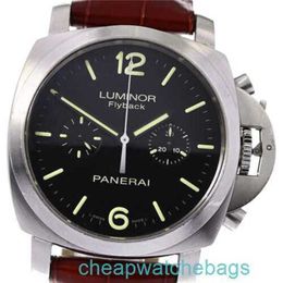 Panerei Luminors Luxury Wristwatches Automatic Movement Watches Swiss Made PANERAISS Luminors 1950 flies back to PAM00361 chronograph black AT mens watch_705841