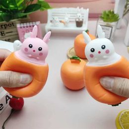 Decompression Toy Squeeze toy carrot rabbit cup Fidget toy rabbit relieves stress sensory toy autism children adult anxiety hyperactivity disorder party discount
