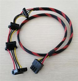 PC DIY Tt TR2 RX 850W ATX MOD 8Pin to 4 4Pin IDE Molex Power Supply Cable Cord 18AWG Wire Nylon Net Total 80cm5050826