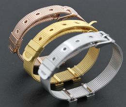 Colorfast Top Quality Jewelry Titanium Mesh Bracelet Fashion Famous Brand Adjustable Cuff Wristband Women H Bangle Joyas Bijoux H7449208