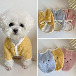 Dog Apparel Cute Bear Hoodies Winter Pet Clothes Fleece Warm Sweater Sweet Coat For Small Dogs Clothing Schnauzer Ropa Perro