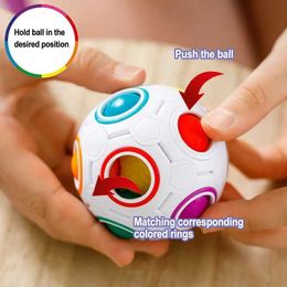 Decompression Toy Compressive Cube Rainbow Ball Puzzle Football Magic Cube Education Violin Toy Children Adult Children Stress Relief Toy B240515