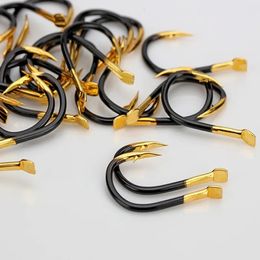 60pcsbox Fishing Hook Single Fishhook Supplies Lures Carp Tackle Barbed Colored Tungsten Alloy Accessories 240515