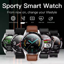 2024 New Smart Watch Men IP68 sport Smartwatch Waterproof ECG PPG Bt Call Blood Pressure Heart Rate Fitness Tracker Bluetooth call multiple sets of dial UI voice
