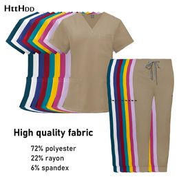 Nurse Uniform Woman Hospital Doctor Mens Sweatshirt Nursing Pants Unisex Workshop Uniforms Beauty SPA Work Clothes 240506