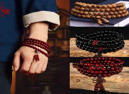 1pcs 6mm Natural Sandalwood Buddhist Buddha Meditation Wood Prayer Bead Mala Bracelet Bangles Women Men Jewelry Bijoux8533835