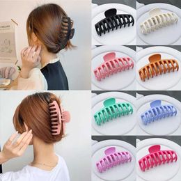 Hair Clips Barrettes New solid Colour claw clip suitable for women matte large-sized hair ponytail crab elegant accessory