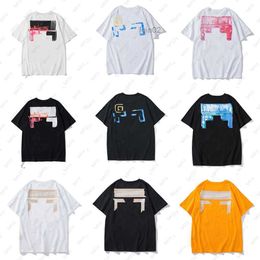 Summer Tshirt Mens Designer t Shirt Men Usa Luxury Streetwear Classic Brand Pattern Print Fashion High Street Offes White Shirts Clothes Y8GB