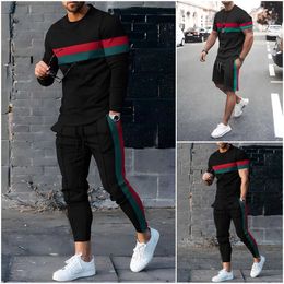 Men's Tracksuits Mens clothing shirts pants O-neck sportswear mens sportswear mens sportswear J240510