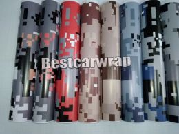 Stickers VARIOUS Colours Pixel Camo Vinyl For Car Wrap With Air release Camouflage styling Truck wraps covering styling Foil size 1.52x20m r