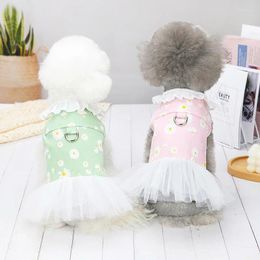 Dog Apparel Dresses Small And Medium Dogs Pet Clothing Denim Traction Sheer Skirts Clothes Princess Style Teddy