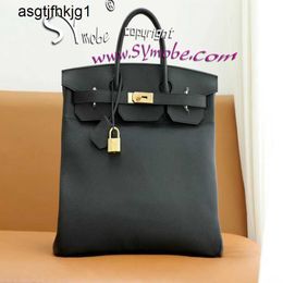 Designer Bag 40cm Tote Bags Director Pure Hand Sewn Original Togo Calf Leather Ck89 Black Mens God Handbag rj