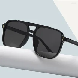Sunglasses European American Style Sun Glass For Men Square Shape Big Frame Woman Travelling Hikin Man Sunglass