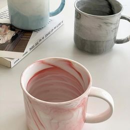 Mugs Wind Mocha Marble Underglaze Ceramic Milk Coffee Mug With Exquisite Personality Tea Cups Household Mugs. Kawaii Cup