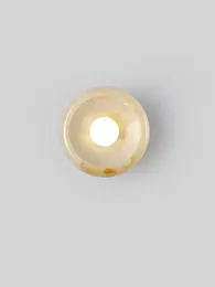 Wall Lamp Modern Luxury Decor White Jade El Villa Living Room Background Sconce Bedside Led Lighting