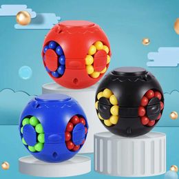 Decompression Toy Magic Bean Puzzle Cube Rotating Slide Gyroscope Fidget Toy 3D Ball Stress Resistance Education IQ Game Boys Girls Children Adults and Children