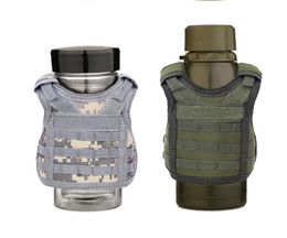 Beverage Koozie Vest Handle Military Molle Mini Beer Cover Vest Cooler Sleeve Adjustable Shoulder Straps Beer Covers Bar Party Dec4312473