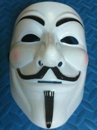 200pcslot Party Halloween mask V for Vendetta Guy Fawkes Party Face Masks White and Yellow Film Costume Mask5615461
