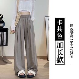 Designer flared pantsYamamoto Pants Womens Summer 2024 New Sagging Pleated Lazy casual pants Loose high waisted wide leg pantsAppear thin 52OU