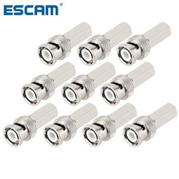 ESCAM 10pcs/lot BNC Male RG58/RG59/RG60 Connector 10pcs kit for CCTV/DVR/AV Devices