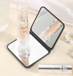 Foldable Makeup Mirror Mini Square Makeup Vanity Mirror Portable Hand Mirrors Double-sided Compact Mirror Pocket beauty Cosmetic Mirror