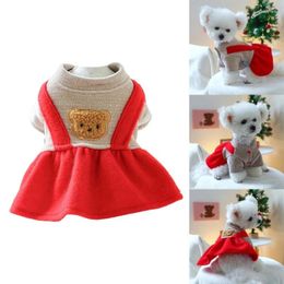 Dog Apparel 367A Cat Christmas Costume Dresses Dogs Santa Dress Winter Clothes Suit Red Outwears Skin Friendly Po Pet Supplies