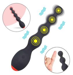 Nxy Anal Toys Vibrating Butt Plug Beads Vibrator Female Masturbation Clitoris Stimulator Prostate Massager Sex Toy for Women 220426739841