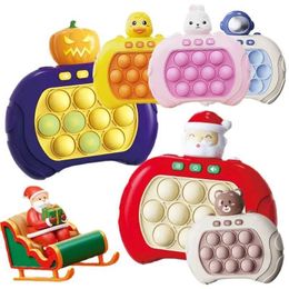 Decompression Toy Hot Pop Light Fidget Quick Push Bubble Game Mane and Cartoon Fun Anti Stress Sensor Childrens Relief H240516