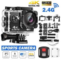 Sports Action Video Cameras Ultra HD 4K action camera 720P/30fps waterproof helmet video recording camera Wifi 2.4G screen 2.0 mini sports camera B240516