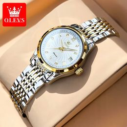 OLEVS 6630 Luxury Elegant Diamond Woman Watches Waterproof Mechanical Watch For Women Roman Scale Top Brand Ladies Hand Clock 240515