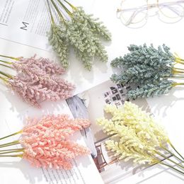 Decorative Flowers Fresh Simulation Artificial Wheat Ear Flower Bundle Plastic Arrangement Dry Material Garden Decoration