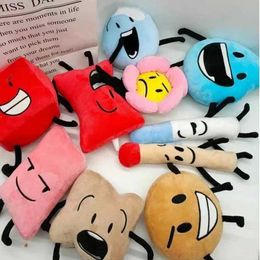 Stuffed Plush Animals Fantasy Island Toy BFDI Doll Animation Leaf Spark Water Droplet Bubble Filling Character Children Pelucci Gift Q240515