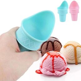 Baking Moulds Reusable Ice Cream Cone Holder Convenient Multifunction Silicone Snow Rack Food