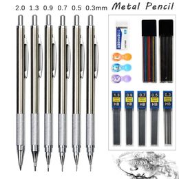 030507091320mm Mechanical Pencil Office School Writing Art Painting Tools Metal Automatic Pencils Creative Stationery 240511