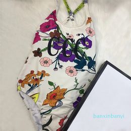 Womens Swimwears Designer Letter Swimsuists One-Piece Bikinis Flower Pattern Swimsuit Sexy Floral Bathing Suits Summer Beachwears