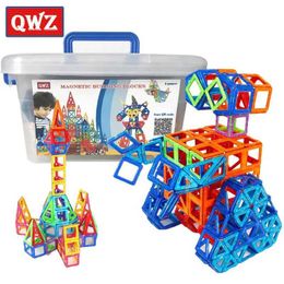 Magnetic Blocks QWZ 110pcs Mini Magnetic Designer Architecture Set Model and Building Plastic Magnetic Block Childrens Education Toys WX5.17